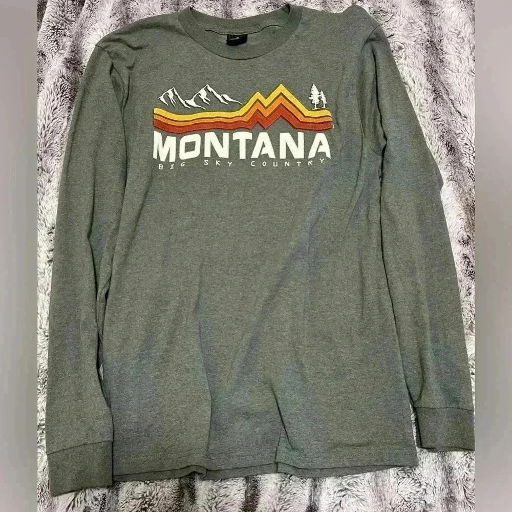 Montana Big Sky Country Green Long Sleeve Shirt